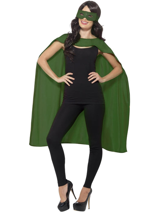 Buy Cape and Eyemask Set for Adults - Green from Costume Super Centre AU