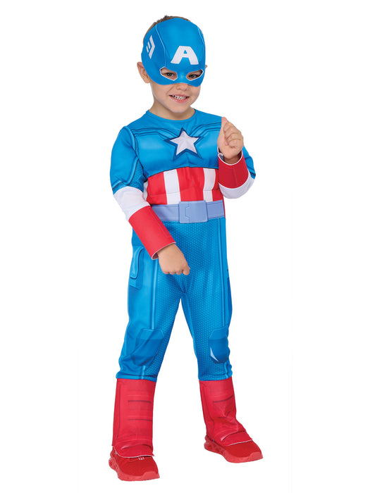 Buy Captain America Deluxe Costume for Toddlers - Marvel Spidey & His Amazing Friends from Costume Super Centre AU