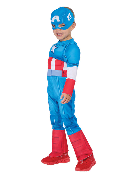 Buy Captain America Deluxe Costume for Toddlers - Marvel Spidey & His Amazing Friends from Costume Super Centre AU