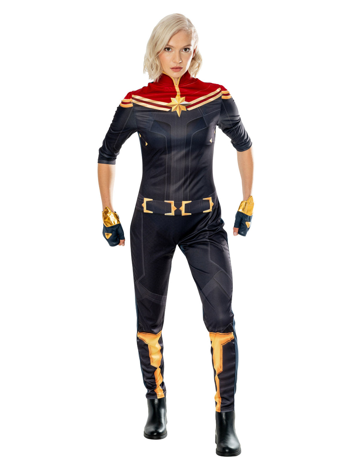 Captain Marvel Deluxe Costume for Adults Marvel The Marvels Costume — free download