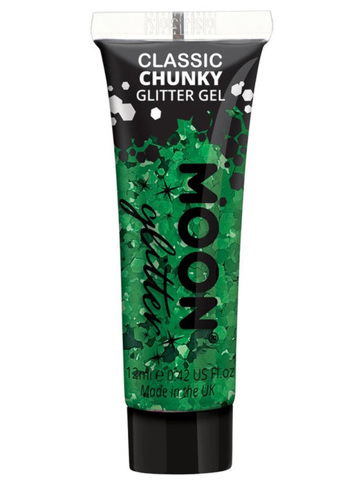 Buy Classic Chunky Glitter Gel Green - Moon Glitter from Costume Super Centre AU