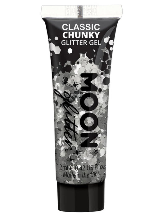 Buy Classic Chunky Glitter Gel Silver - Moon Glitter from Costume Super Centre AU