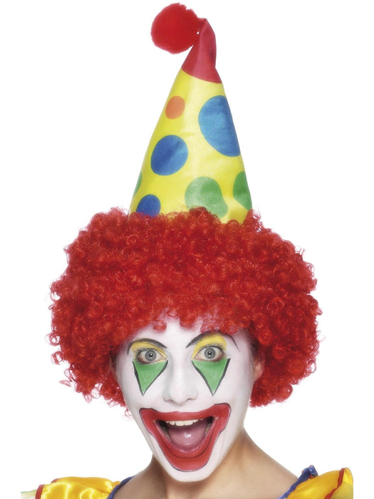 Buy Clown Hat with Attached Wig for Adults from Costume Super Centre AU