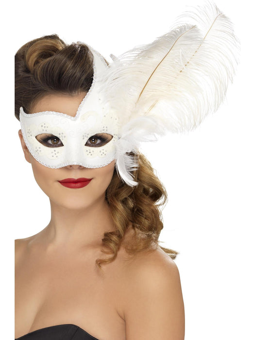 Buy Columbina Ornate White Eyemask for Adults from Costume Super Centre AU