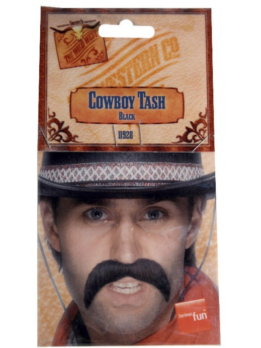 Buy Cowboy Black Moustache for Adults from Costume Super Centre AU