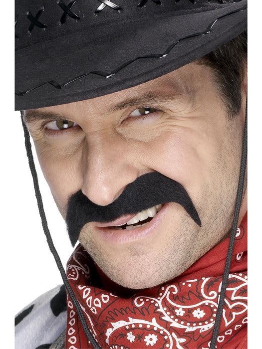 Buy Cowboy Black Moustache for Adults from Costume Super Centre AU