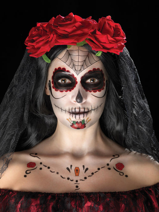 Buy Day of the Dead Face Tattoo Stickers & Make Up FX Kit from Costume Super Centre AU