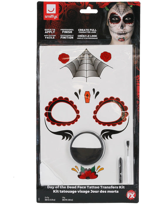 Buy Day of the Dead Face Tattoo Stickers & Make Up FX Kit from Costume Super Centre AU