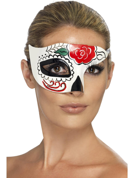 Buy Day of the Dead Half Eyemask for Adults from Costume Super Centre AU
