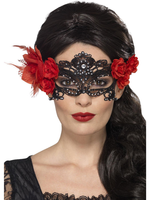 Buy Day of the Dead Lace Filigree Eyemask for Adults from Costume Super Centre AU