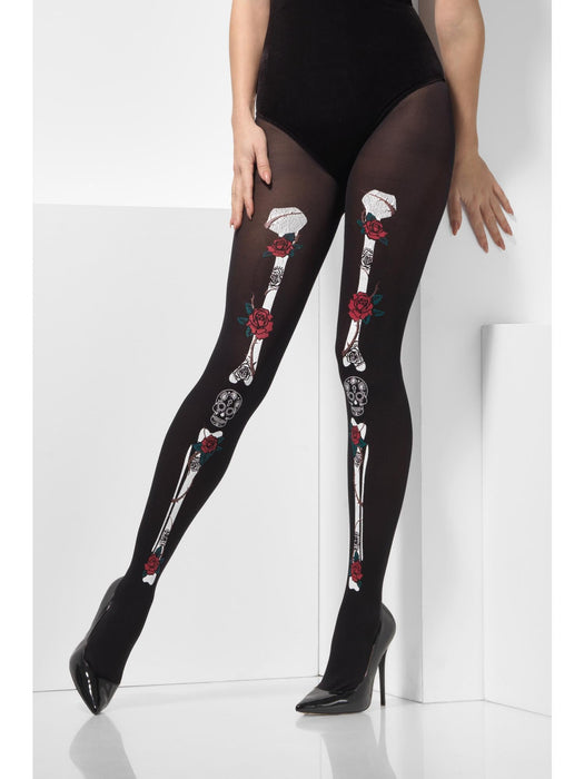 Buy Day of the Dead Opaque Tights for Adults from Costume Super Centre AU