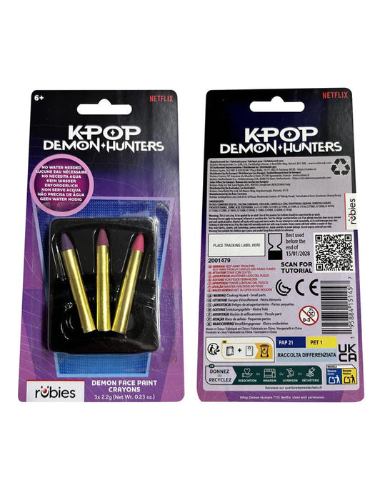 Buy Demon Face Paint Set - K-Pop Demon Hunters from Costume Super Centre AU