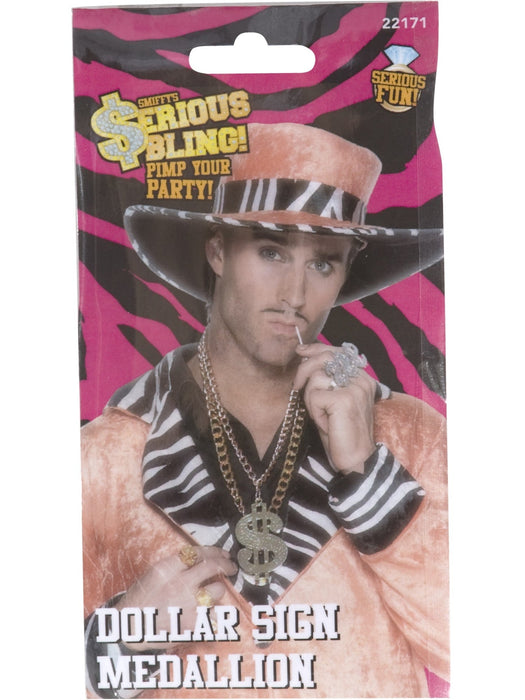 Buy Dollar Sign Large Gold Medallion Accessory for Adults from Costume Super Centre AU