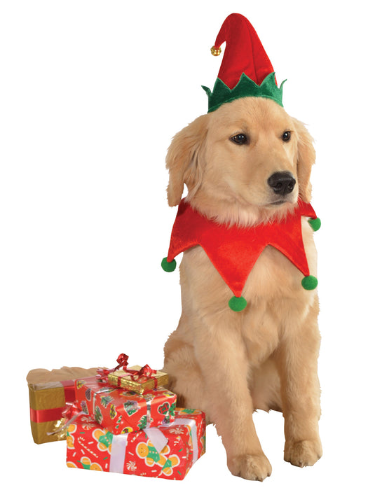 Buy Elf Hat with Bell and Collar for Pets from Costume Super Centre AU