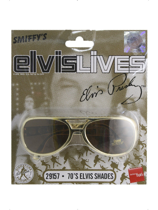 Buy Elvis Gold Shades for Adults - Elvis Presley from Costume Super Centre AU