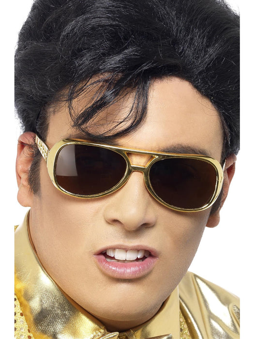 Buy Elvis Gold Shades for Adults - Elvis Presley from Costume Super Centre AU