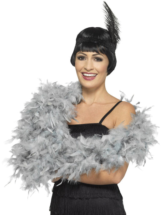 Buy Feather Boa Deluxe Accessory for Adults - Silver from Costume Super Centre AU