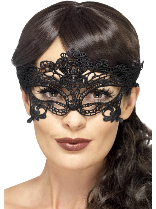 Buy Filigree Black Lace Heart Eyemask for Adults from Costume Super Centre AU