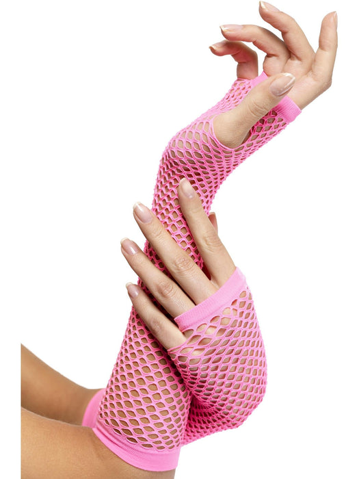 Buy Fishnet Gloves for Adults - Pink from Costume Super Centre AU
