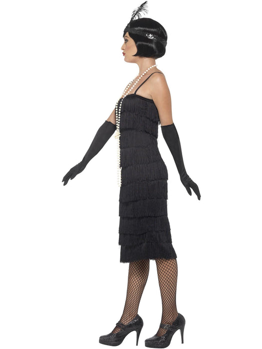 Buy Flapper Black Fringed Deluxe Costume for Adults from Costume Super Centre AU