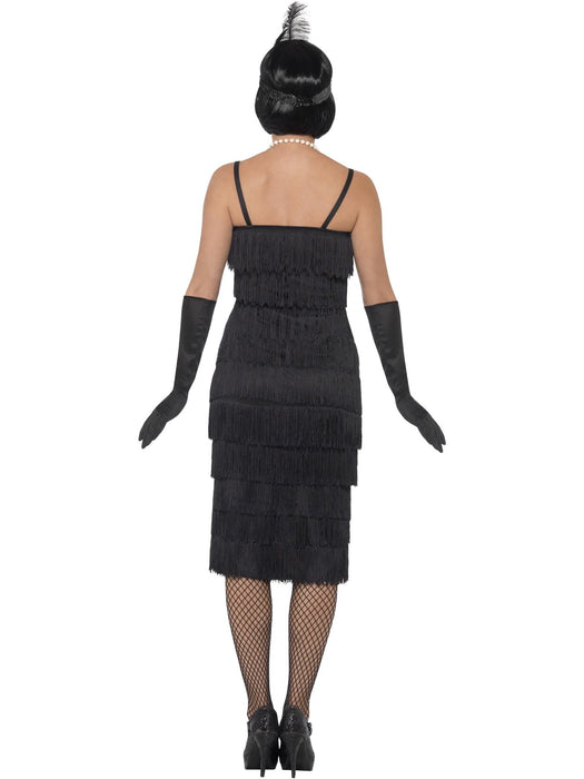 Buy Flapper Black Fringed Deluxe Costume for Adults from Costume Super Centre AU