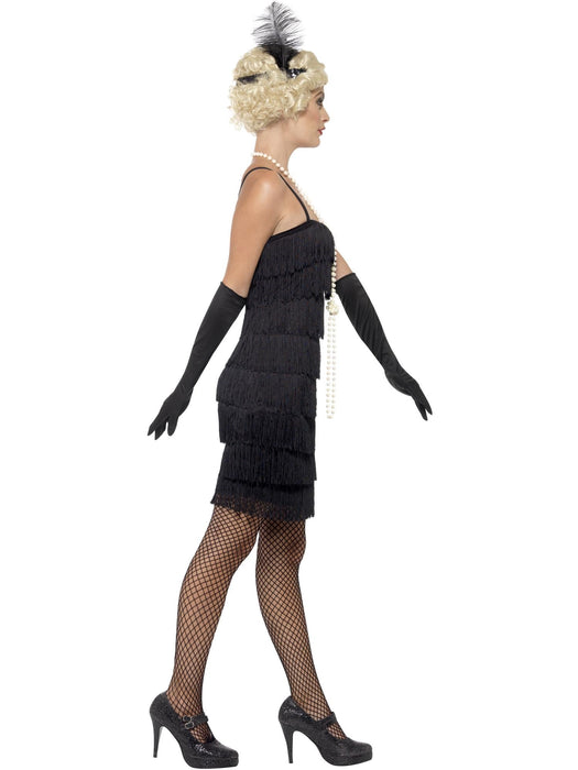 Buy Flapper Black Fringed Dress Costume for Adults from Costume Super Centre AU