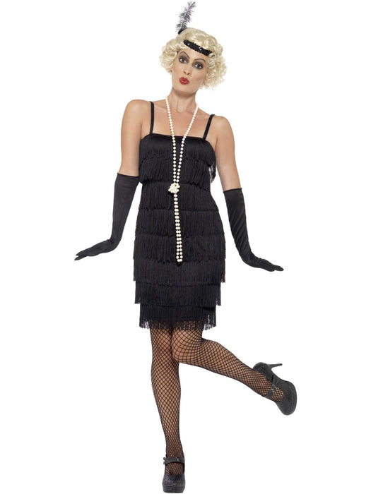 Buy Flapper Black Fringed Dress Costume for Adults from Costume Super Centre AU