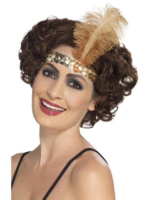 Buy Flapper Headband for Adults - Gold from Costume Super Centre AU