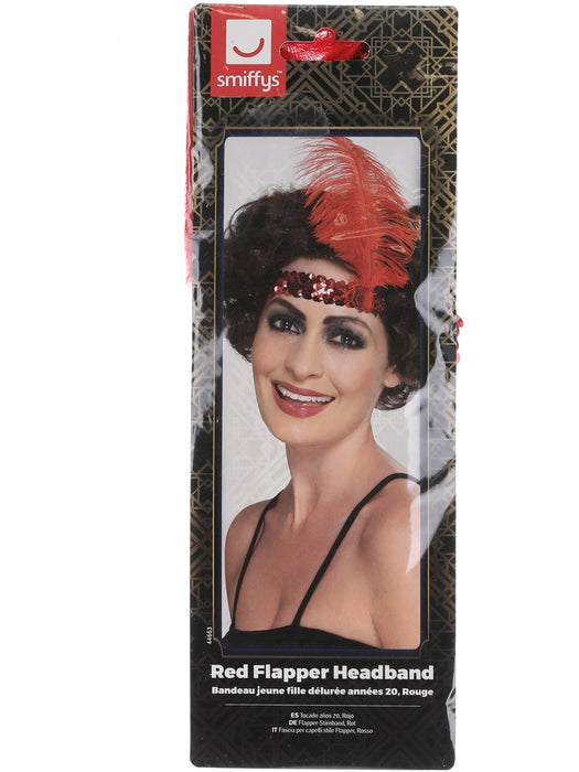 Buy Flapper Headband for Adults - Red from Costume Super Centre AU