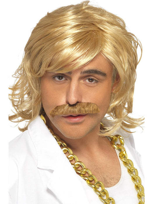 Buy Game Shoe Host Blonde Wig & Moustache Kit for Adults from Costume Super Centre AU