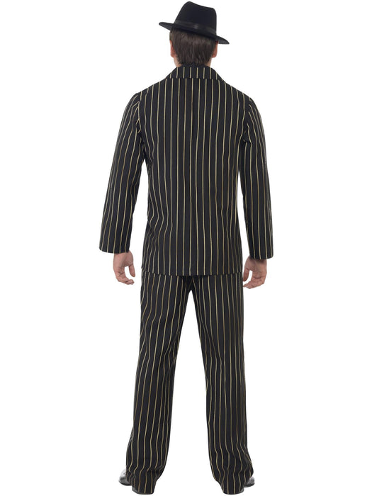 Buy Gangster Black & Gold Pinstripe Suit Costume for Adults from Costume Super Centre AU