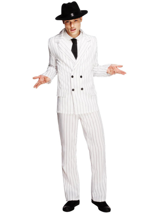Buy Gangster White Pinstripe Suit Fever Costume for Adults from Costume Super Centre AU