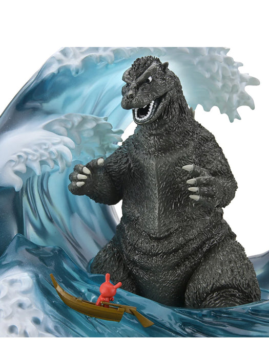 Godzilla in Wave with Dunny Limited Edition - 8" Resin Art Figurine - Godzilla - Kidrobot