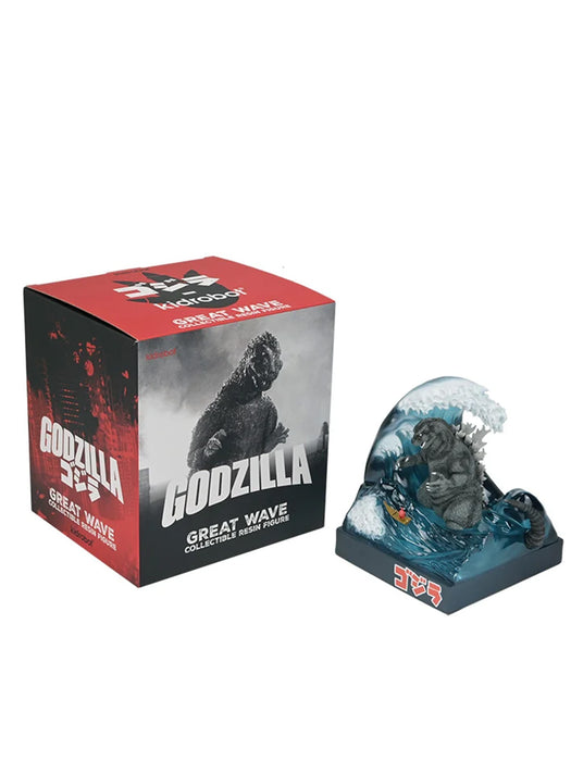 Godzilla in Wave with Dunny Limited Edition - 8" Resin Art Figurine - Godzilla - Kidrobot