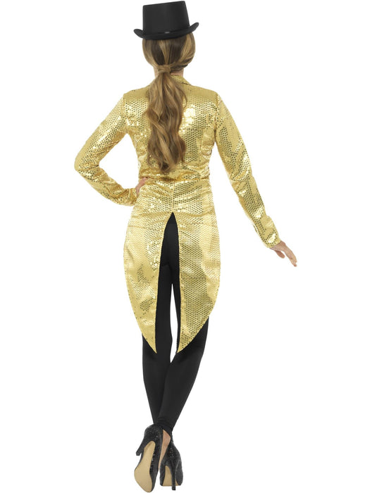 Buy Gold Sequin Ladies Tailcoat Jacket for Adults from Costume Super Centre AU