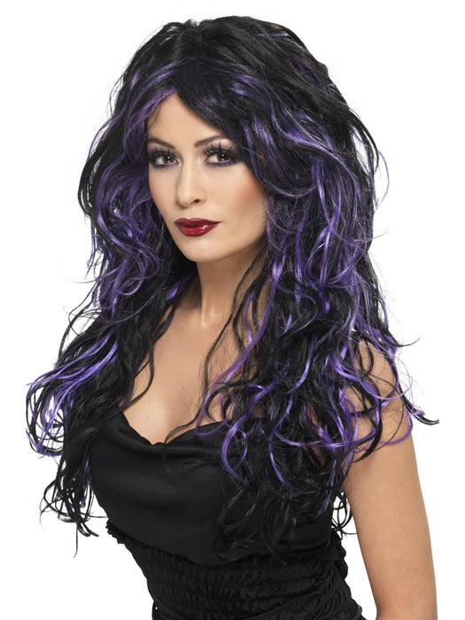 Buy Gothic Bride Black-Purple Wig for Adults from Costume Super Centre AU