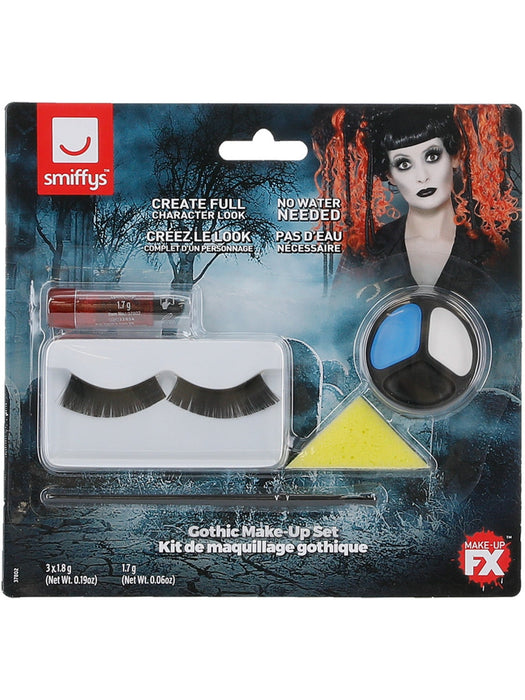 Buy Gothic Make-up Set with Eyelashes for Adults from Costume Super Centre AU