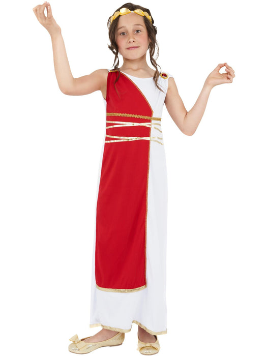 Buy Grecian Girl Red and White Costume for Kids from Costume Super Centre AU