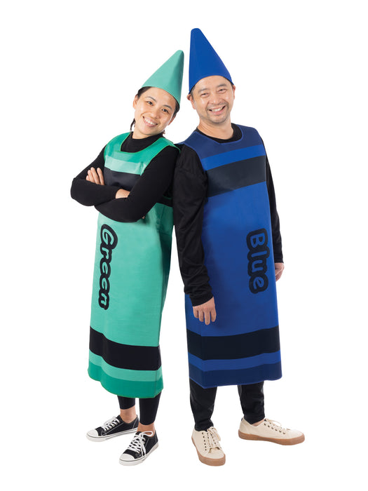 Buy Green Crayon Tabard Costume for Adults from Costume Super Centre AU