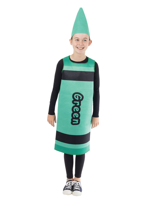 Buy Green Crayon Tabard Costume for Kids from Costume Super Centre AU