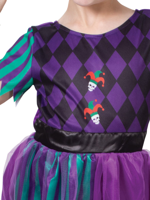 Buy Harlequin Jester Girl Costume for Kids from Costume Super Centre AU