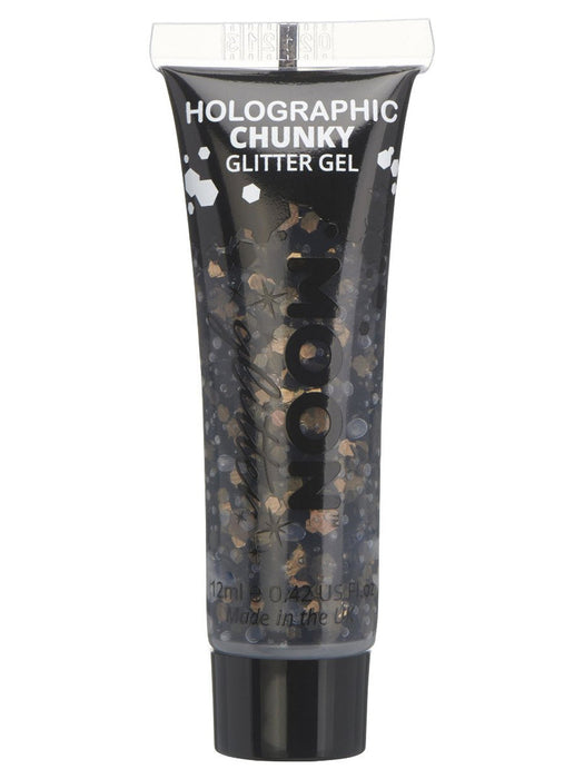 Buy Holographic Chunky Glitter Gel Black - Moon Glitter from Costume Super Centre AU