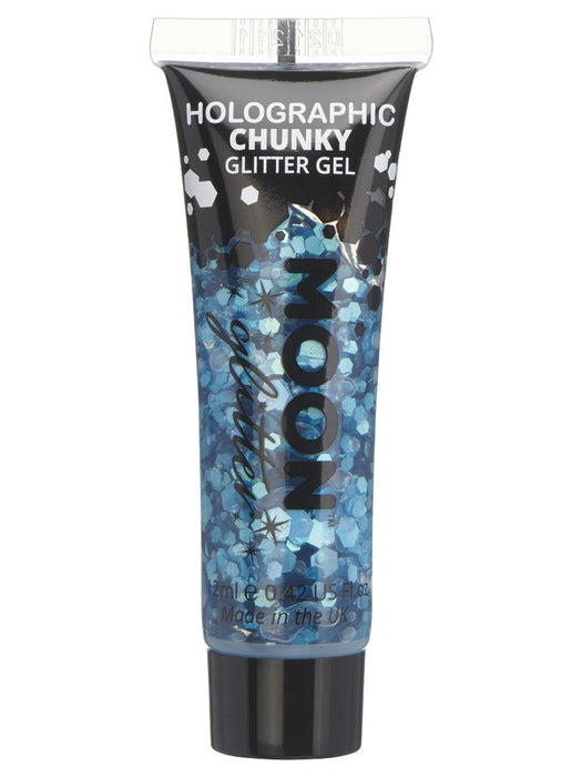 Buy Holographic Chunky Glitter Gel Blue - Moon Glitter from Costume Super Centre AU