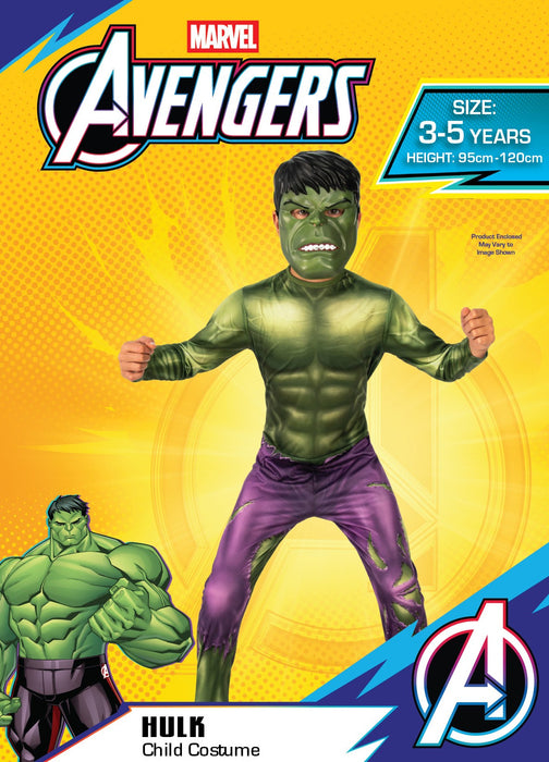 Buy Hulk Costume for Kids - Marvel Avengers from Costume Super Centre AU
