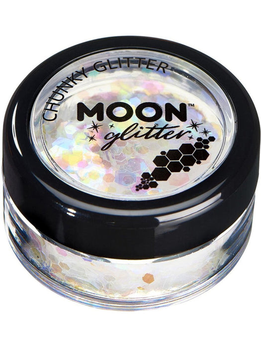 Buy Iridescent Chunky Glitter White - Moon Glitter from Costume Super Centre AU