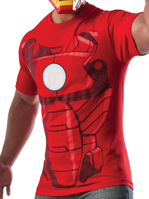 Buy Iron Man Costume T-Shirt & Mask Set for Adults - Marvel Avengers from Costume Super Centre AU