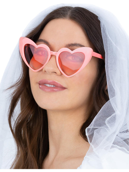 Buy Light Pink Heart Specs for Adults from Costume Super Centre AU