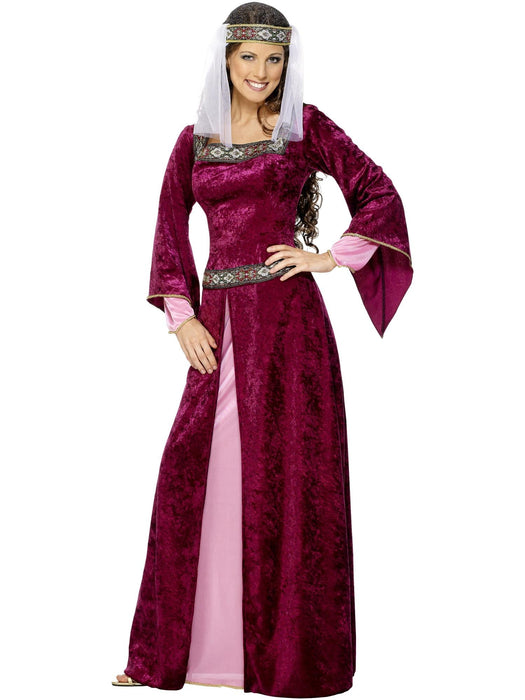 Buy Maid Marion Burgundy Costume for Adults from Costume Super Centre AU