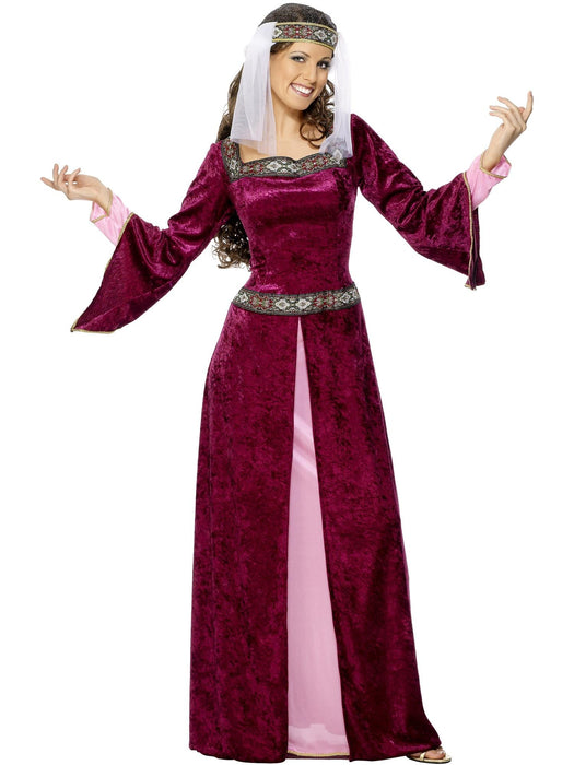 Buy Maid Marion Burgundy Costume for Adults from Costume Super Centre AU