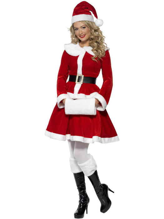 Buy Miss Santa Costume with Muff for Adults - Red from Costume Super Centre AU